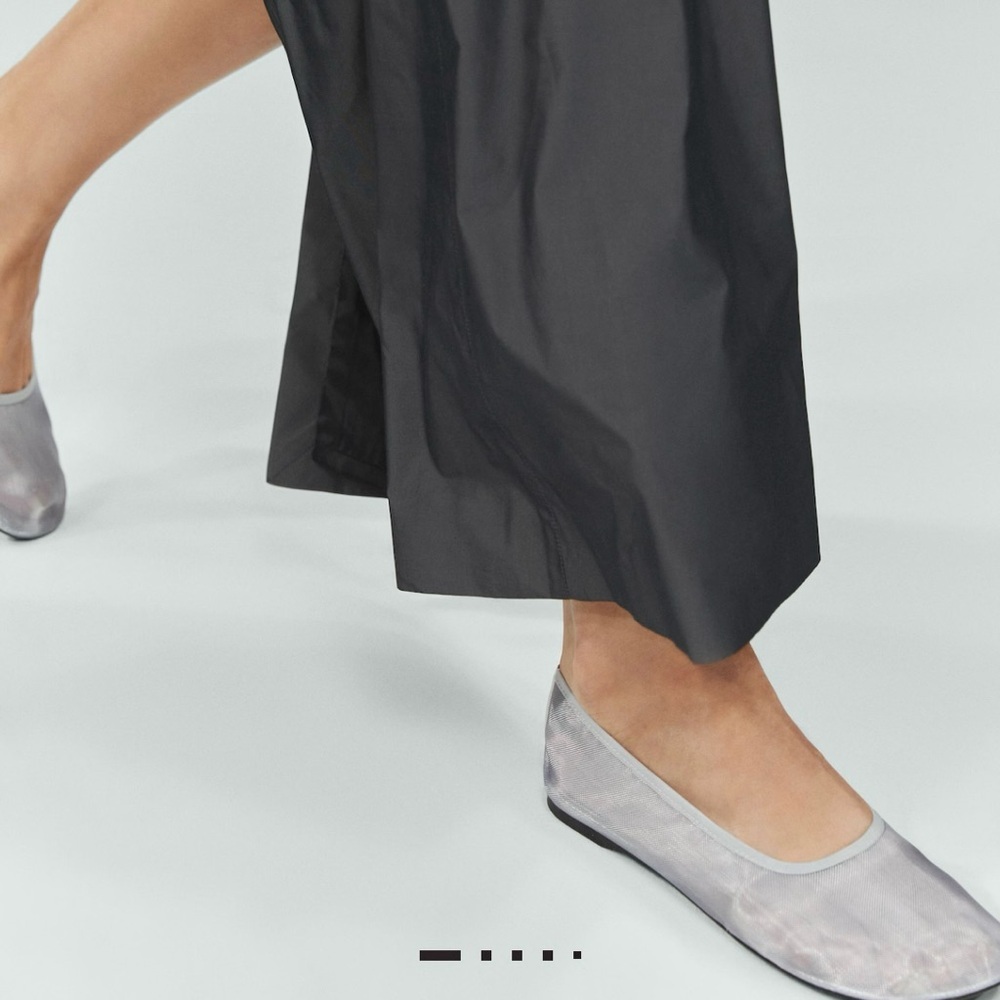Mango Silver Ballet Flats